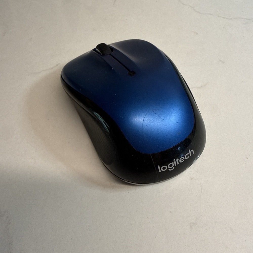 Logitech M325 M-R0039 Blue Black Wireless 4-Way Scrolling NO DANGLE‎